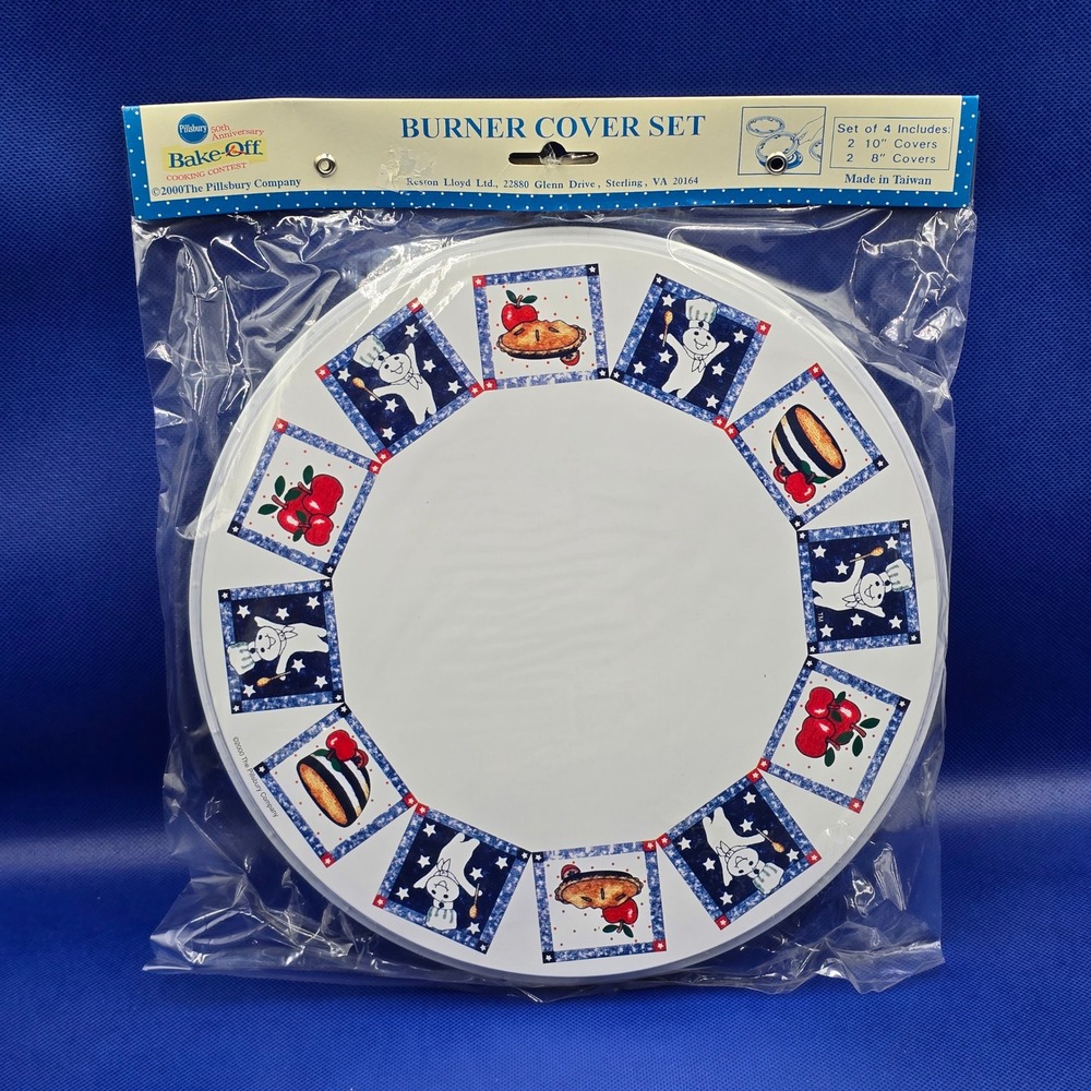 Vintage Y2K Pillsbury Doughboy Stove Burner Covers 4 Piece Set NWT